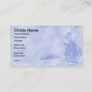 D'appel Le garçon de pêche badine le carte de visite