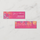 D'appel Le gauchisant bouillonne mini carte de contact (Devant / Derrière)