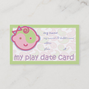 D'appel Le yoga parlent le bébé : Carte de date de jeu