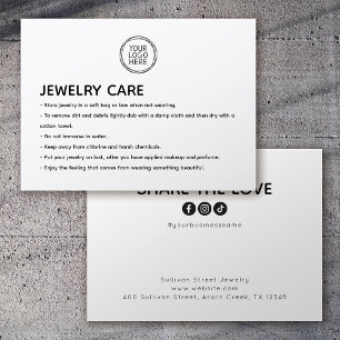 D'appel Logo de bijoux Partagez la carte Love Insert