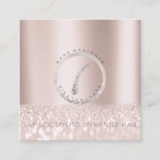 D'appel Logo de la Parties scintillant Rose de la carte de (Devant)