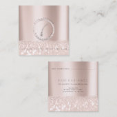 D'appel Logo de la Parties scintillant Rose de la carte de (Devant / Derrière)