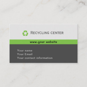 D'appel Logo de recyclage simple carte de visite personnal