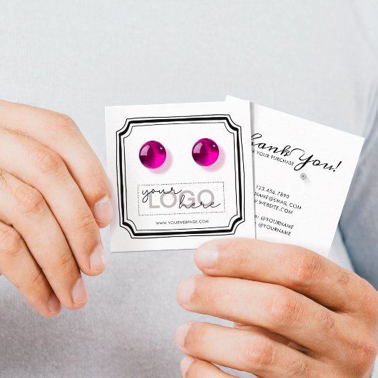 D'appel Logo Doodle Boucles d'oreilles Carré Carte 01 Pack