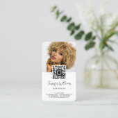 D'appel Logo photo QR Code Carte de visite de fidélité mod (Debout devant)