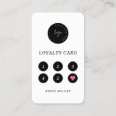 D'appel Logo photo QR Code Carte de visite de fidélité mod (Dos)