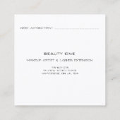 D'appel Logo Rose de carte de rendez-vous Eyelashes Noir B (Dos)