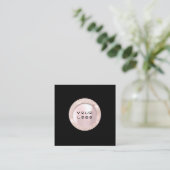 D'appel Logo Rose de carte de rendez-vous Eyelashes Noir B (Debout devant)