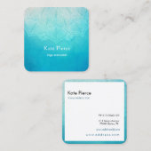 D'appel mandala carte de visite turquoise (Devant / Derrière)