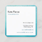 D'appel mandala carte de visite turquoise (Dos)