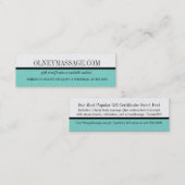 D'appel massage bleu et carte de contact spa (Devant / Derrière)