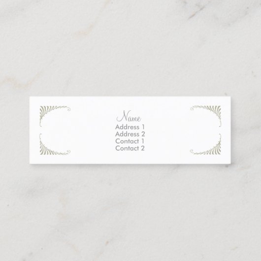 D'appel Me voici ~ Slim Calling / Carte de visite (Dos)