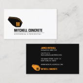 D'appel Mélangeur de béton Monogramme Carte de visite oran (Devant / Derrière)