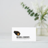 D'appel Mélangeur de béton Monogramme Carte de visite oran (Debout devant)