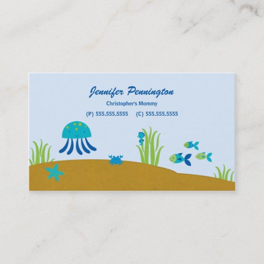 D'appel Mignon sous le carte de visite appelant des (Devant)
