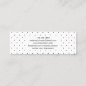 D'appel Mini Carte de visite noir pointillé (Dos)