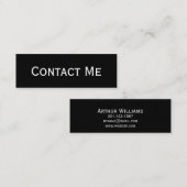 D'appel Mini carte noire moderne professionnelle de (Devant / Derrière)