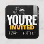 D'appel Modèle de carte d'invitation d'église (Devant)