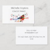 D'appel Musique Enseignant Élégante Touches Piano Carte d' (Devant / Derrière)