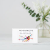 D'appel Musique Enseignant Élégante Touches Piano Carte d' (Debout devant)