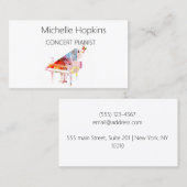 D'appel Musique Enseignant Élégante Touches Piano Carte d' (Devant / Derrière)