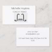 D'appel Musique Enseignant Élégante Touches Piano Carte d' (Devant / Derrière)
