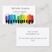 D'appel Musique Enseignant Élégante Touches Piano Carte d' (Devant / Derrière)