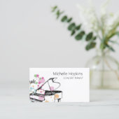 D'appel Musique Enseignant Élégante Touches Piano Carte d' (Debout devant)