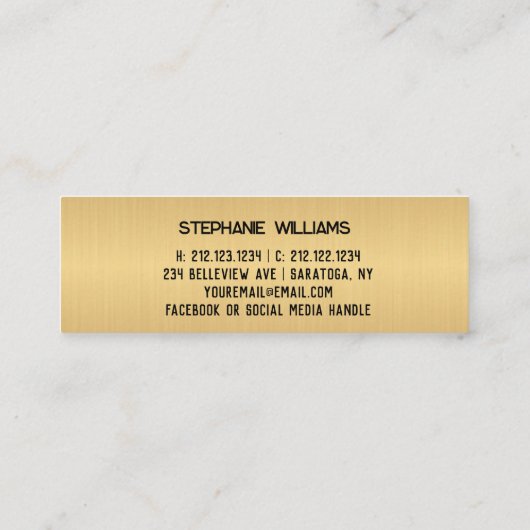 D'appel Nom de la graduation Carte Script moderne Insérer  (Dos)