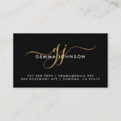 D'appel Nom du diplôme Monogramme Or Carte d'insertion noi (Dos)