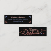 D'appel Or rose d'insertion de dernière année de carte (Devant / Derrière)