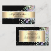 D'appel Parties scintillant holographique Carte de visite  (Devant / Derrière)