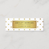 D'appel Parties scintillant moderne blanche et or - Carte  (Devant)