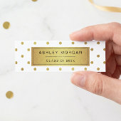 D'appel Parties scintillant moderne blanche et or - Carte 