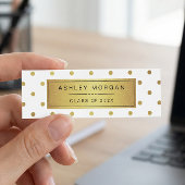 D'appel Parties scintillant moderne blanche et or - Carte 