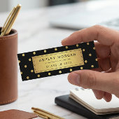 D'appel Parties scintillant moderne Noir et Or - Carte de 