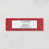 D'appel Parties scintillant rouge - Insère la carte de nom (Dos)