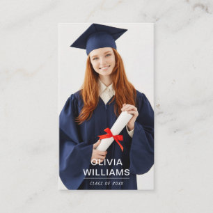 D'appel Photo Graduation Moderne Simple Script Carte d'app