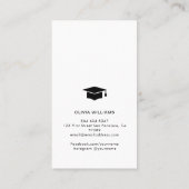 D'appel Photo Graduation Moderne Simple Script Carte d'app (Dos)