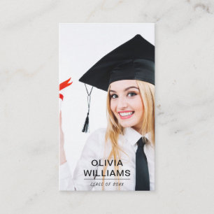 D'appel Photo Graduation Moderne Simple Script Carte d'app