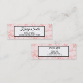 D'appel Pink Marble Graduation Insérer la carte de nom (Devant / Derrière)