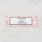 D'appel Pink Marble Graduation Insérer la carte de nom (Dos)