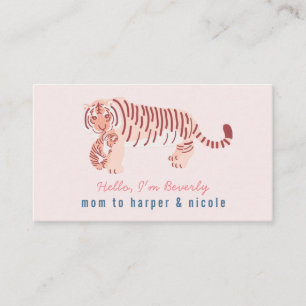 D'appel Pink Mom Tiger & Cub maman Carte de visite