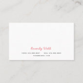 D'appel Pink Mom Tiger & Cub maman Carte de visite (Dos)