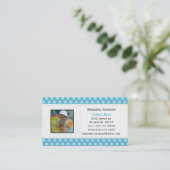 D'appel Point de polka bleu : Carte de contact de maman (Debout devant)