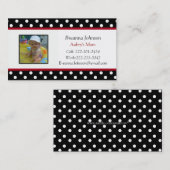 D'appel Point de polka : Carte de contact de maman (Devant / Derrière)