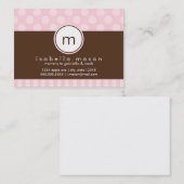 D'appel Points roses et Brown et carte de maman de rayures (Devant / Derrière)