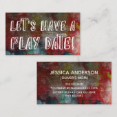 D'appel Police rouge Grunge maman Jouer Carte Date (Devant / Derrière)