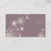 D'appel Pourpre de griffonnage de fleur • Carte de visite (Dos)