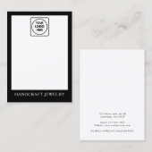D'appel Présentoir de carte de logo de bijoux propre (Devant / Derrière)
